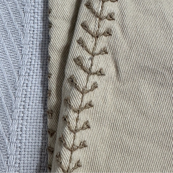 Vintage Lauren Ralph Lauren size 12 jeans, tan, stitching, bootcut, spring - Picture 5 of 10